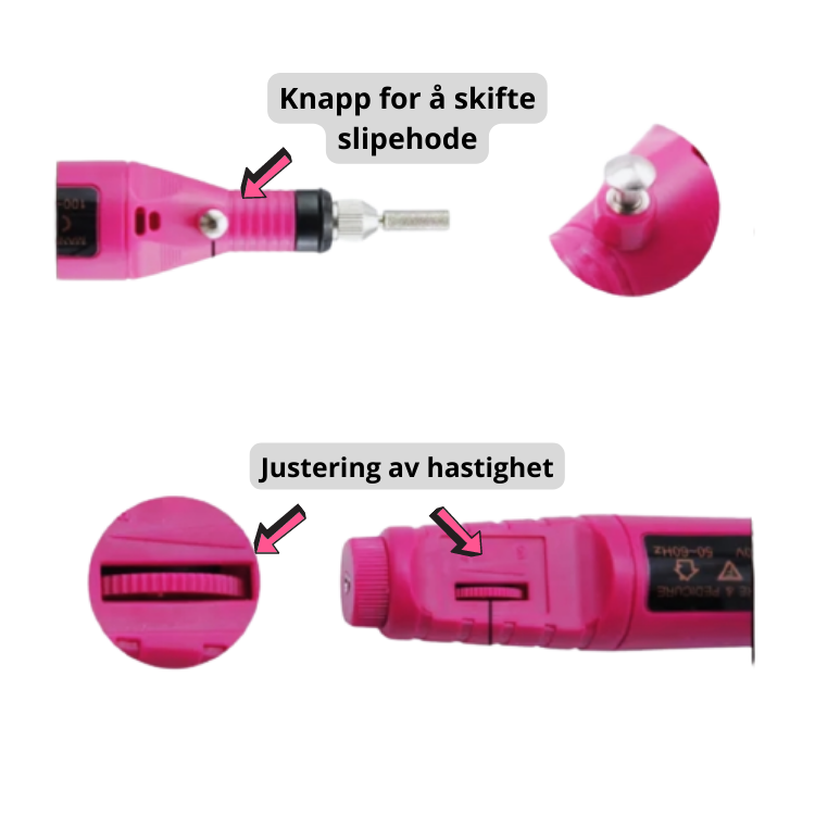Elektrisk Neglefil som Sliper, Pusser og Polerer