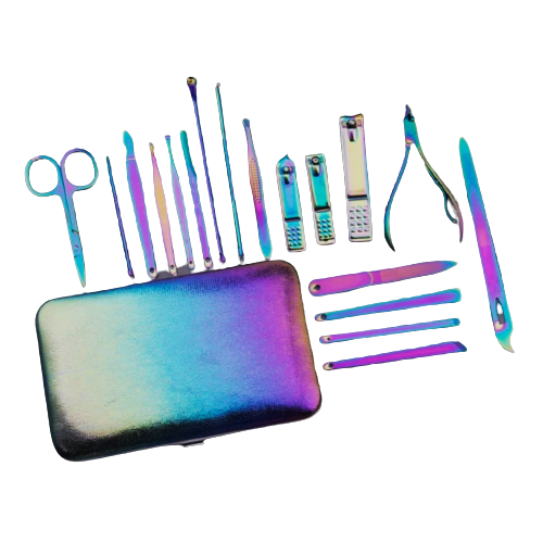 Få Profesjonell Manikyr hjemme med Vårt Manikyrsett med 18 Rustfrie Deler