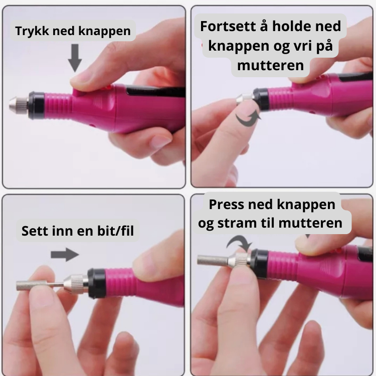 Elektrisk Neglefil som Sliper, Pusser og Polerer
